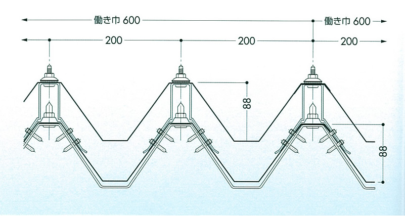改修工法　重ね　ルーフ88型
